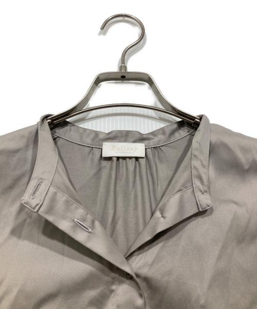 BALLSEY（ボールジィ）BALLSEY (ボールジィ) ハイカウントサテン パフスリーブワンピース グレー サイズ:Sの古着・服飾アイテム