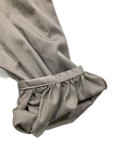 BALLSEY（ボールジィ）BALLSEY (ボールジィ) ハイカウントサテン パフスリーブワンピース グレー サイズ:Sの古着・服飾アイテム