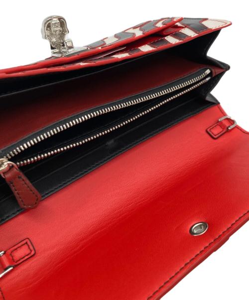 ALEXANDER McQUEEN（アレキサンダーマックイーン）ALEXANDER McQUEEN (アレキサンダーマックイーン) スカルモチーフ長財布 ブラック×ホワイトの古着・服飾アイテム