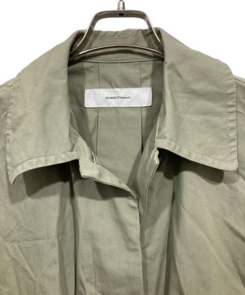 JOURNAL STANDARD（ジャーナルスタンダード）JOURNAL STANDARD (ジャーナルスタンダード) ハイカウントワイドステンカラーコート グリーン サイズ:表記なしの古着・服飾アイテム