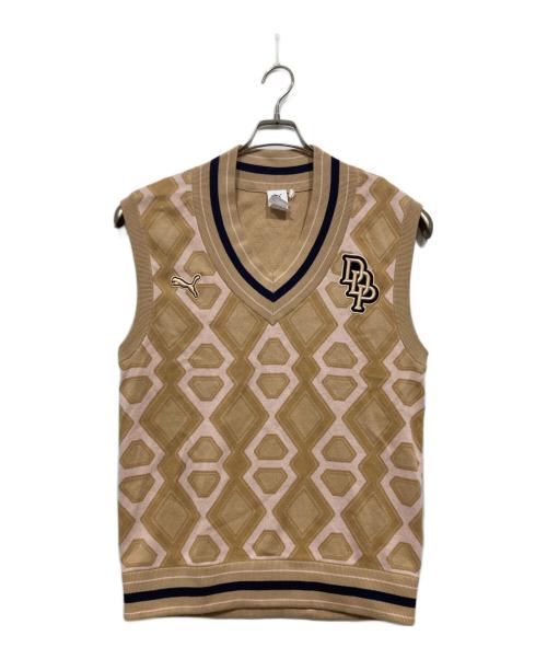 PUMA（プーマ）PUMA (プーマ) ニットベスト ベージュ サイズ:Ｓの古着・服飾アイテム