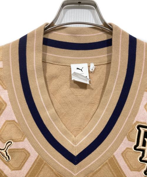 PUMA（プーマ）PUMA (プーマ) ニットベスト ベージュ サイズ:Ｓの古着・服飾アイテム