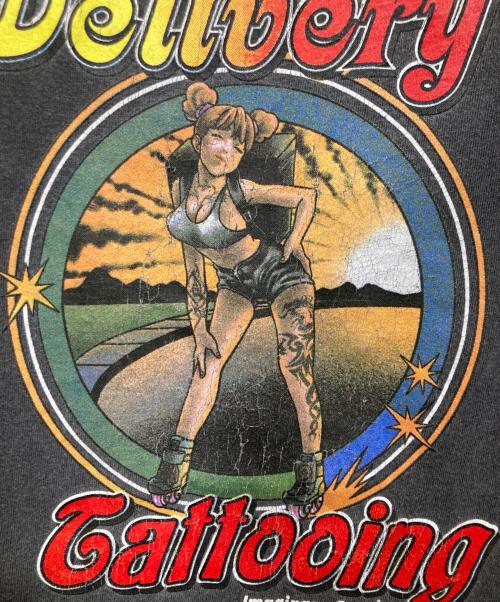 TATTOO STUDIO YAMADA（タトゥースタジオヤマダ）TATTOO STUDIO YAMADA (タトゥースタジオヤマダ) プリントTシャツ グレー サイズ:Mの古着・服飾アイテム