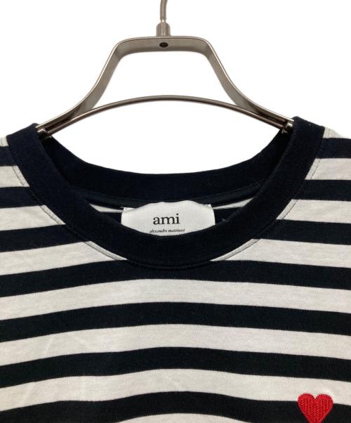 AMIPARIS（アミパリス）AMIPARIS (アミパリス) ボーダーカットソー ホワイト×ブラック サイズ:Sの古着・服飾アイテム