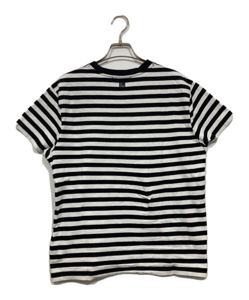AMIPARIS（アミパリス）AMIPARIS (アミパリス) ボーダーカットソー ホワイト×ブラック サイズ:Sの古着・服飾アイテム