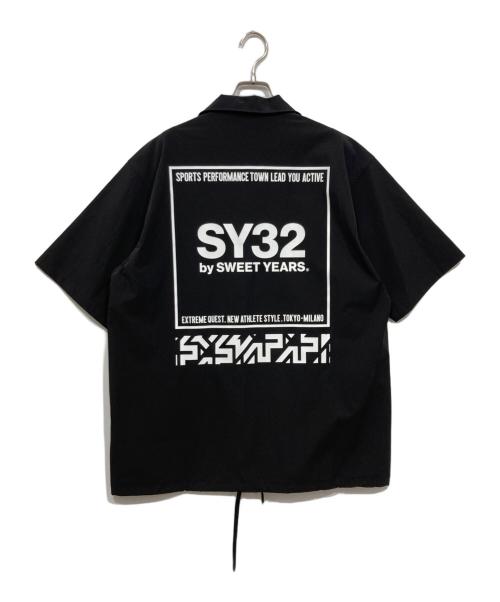 sy32 by sweet years（エスワイサーティトゥバイスィートイヤーズ）SY32 by SWEET YEARS (エスワイサーティトゥバイスィートイヤーズ) オープンカラーシャツ ブラック サイズ:Lの古着・服飾アイテム