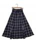 Snidel (スナイデル) チェックスリットデザインロングスカート ネイビー：4000円