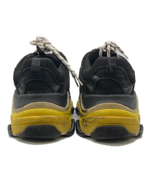 BALENCIAGA（バレンシアガ）BALENCIAGA (バレンシアガ) TRIPLE S　スニーカー ブラック×イエロー サイズ:26㎝の古着・服飾アイテム