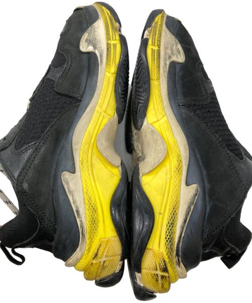 BALENCIAGA（バレンシアガ）BALENCIAGA (バレンシアガ) TRIPLE S　スニーカー ブラック×イエロー サイズ:26㎝の古着・服飾アイテム