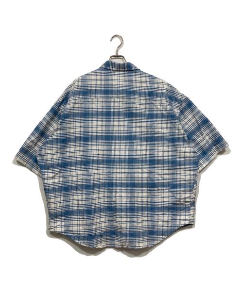 AMI Alexandre Mattiussi（アミアレクサンドルマテュッシ）AMI Alexandre Mattiussi (アミアレクサンドルマテュッシ) 半袖チェックシャツ ブルー サイズ:Sの古着・服飾アイテム