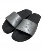 LOUIS VUITTONルイ ヴィトン）の古着「モノグラム ラバーサンダル」｜ブラック×シルバー