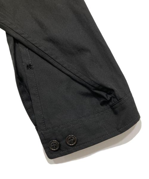 Yohji Yamamoto pour homme（ヨウジヤマモト プールオム）Yohji Yamamoto pour homme (ヨウジヤマモト プールオム) ストライプスタッフシャツ ブラック サイズ:3の古着・服飾アイテム