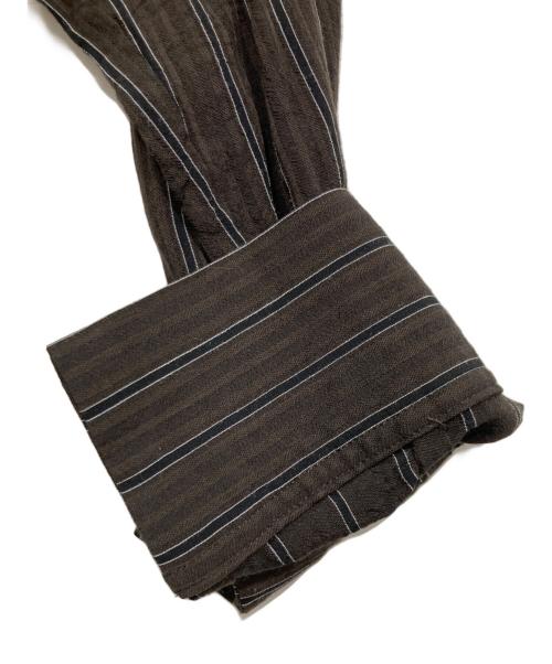 Graphpaper（グラフペーパー）Graphpaper (グラフペーパー) ストライプシャツワンピース ブラウン サイズ:00の古着・服飾アイテム