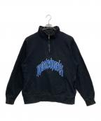 Wasted Parisウェイステッドパリス）の古着「ハーフジップスウェット」｜ブラック