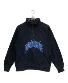 Wasted Paris（ウェイステッドパリス）の古着「ハーフジップスウェット」｜ブラック