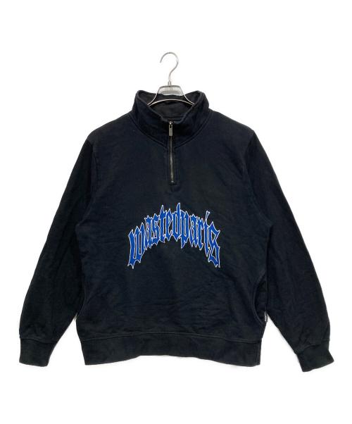 Wasted Paris（ウェイステッドパリス）wasted paris (ウェイステッド) ハーフジップスウェット ブラック サイズ:XLの古着・服飾アイテム