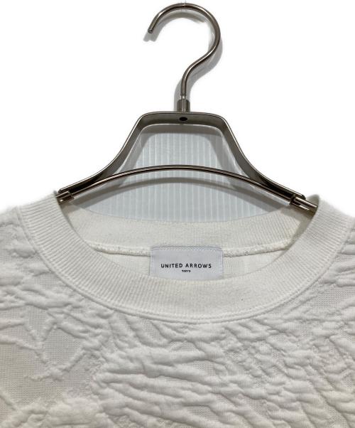 UNITED ARROWS（ユナイテッドアローズ）UNITED ARROWS (ユナイテッドアローズ) キルトジャガードスウェット ホワイト サイズ:表記なしの古着・服飾アイテム