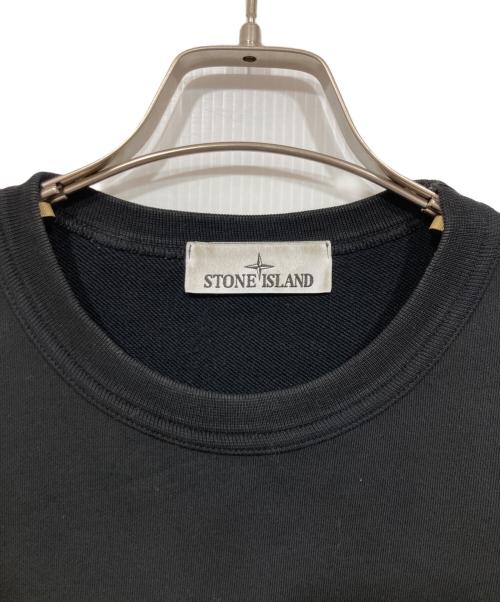 STONE ISLAND（ストーンアイランド）STONE ISLAND (ストーンアイランド) Compass Patch Crewneck Sweatshirt コンパスパッチ クルーネック スウェットトレーナー ブラック サイズ:Lの古着・服飾アイテム