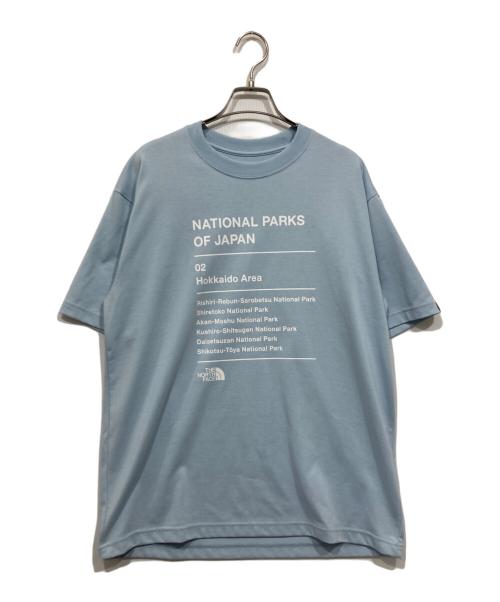 THE NORTH FACE（ザ ノース フェイス）THE NORTH FACE (ザ ノース フェイス) プリントTシャツ ブルー サイズ:Lの古着・服飾アイテム
