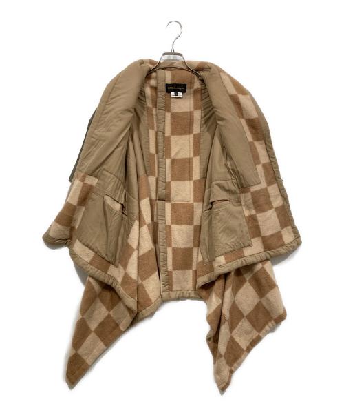 COMME des GARCONS（コムデギャルソン）COMME des GARCONS (コムデギャルソン) ドッキングチェック コート カーキ×ブラウン サイズ:XSの古着・服飾アイテム