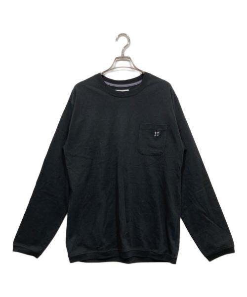 H.R.MARKET（ハリウッドランチマーケッド）H.R.MARKET (ハリウッドランチマーケッド) Ｈエンブロイダリー ナローリブ ロングスリーブＴシャツ ブラック サイズ:2の古着・服飾アイテム