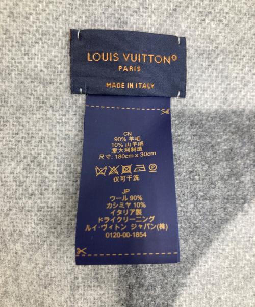 LOUIS VUITTON（ルイ ヴィトン）LOUIS VUITTON (ルイ ヴィトン) マフラー・カーディフ グレーの古着・服飾アイテム