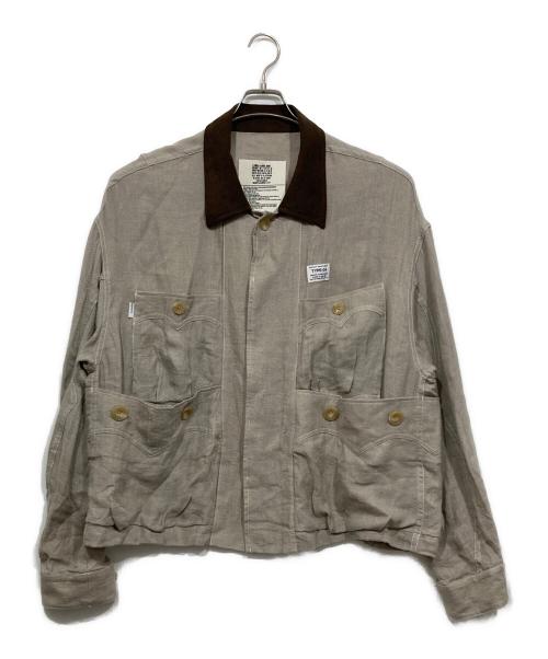 elephant TRIBAL fabrics（エレファントトライバルファブリックス）elephant TRIBAL fabrics (エレファントトライバルファブリックス) CUBA SHIRT BLOUSON / リネンジャケット ベージュ サイズ:FREEの古着・服飾アイテム