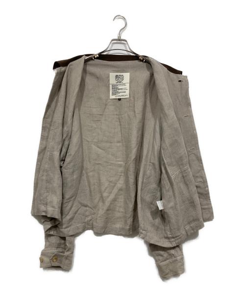 elephant TRIBAL fabrics（エレファントトライバルファブリックス）elephant TRIBAL fabrics (エレファントトライバルファブリックス) CUBA SHIRT BLOUSON / リネンジャケット ベージュ サイズ:FREEの古着・服飾アイテム