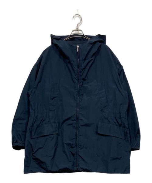 MaxMara（マックスマーラ）MaxMara (マックスマーラ) The Cube ジップアップ ナイロン フード コート ネイビー サイズ:42の古着・服飾アイテム