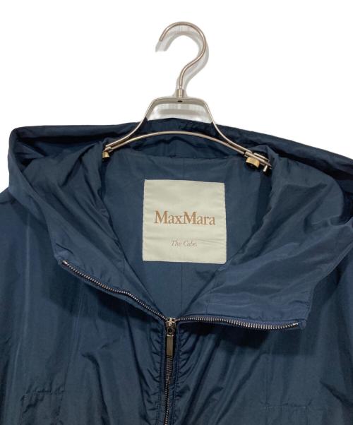MaxMara（マックスマーラ）MaxMara (マックスマーラ) The Cube ジップアップ ナイロン フード コート ネイビー サイズ:42の古着・服飾アイテム