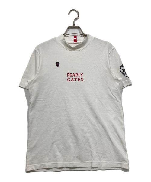 PEARLY GATES（パーリーゲイツ）PEARLY GATES (パーリーゲイツ) モックネック半袖カットソー ホワイト サイズ:3の古着・服飾アイテム