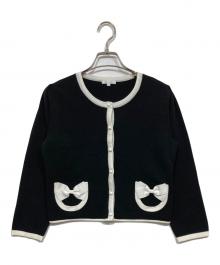 TO BE CHIC（トゥービーシック）の古着「リボンポケットカーディガン」｜ブラック