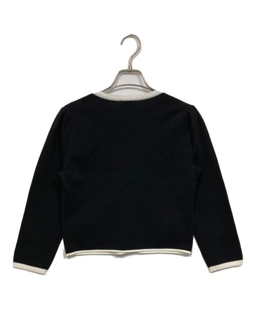 TO BE CHIC（トゥービーシック）TO BE CHIC (トゥービーシック) リボンポケットカーディガン ブラック サイズ:2の古着・服飾アイテム