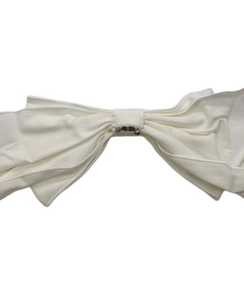 TO BE CHIC（トゥービーシック）TO BE CHIC (トゥービーシック) フリルカラー半袖カットソー ホワイト サイズ:40の古着・服飾アイテム