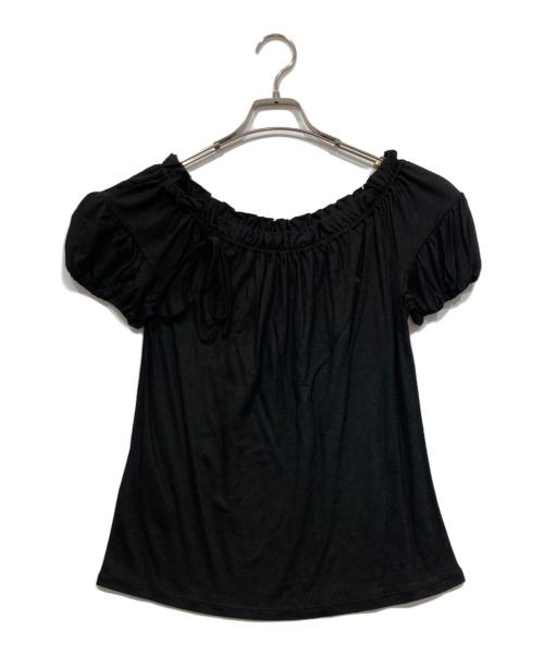 MIU MIU（ミュウミュウ）MIU MIU (ミュウミュウ) オフショルカットソー ブラック サイズ:XSの古着・服飾アイテム