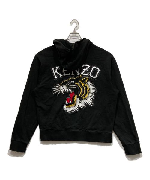 KENZO（ケンゾー）KENZO (ケンゾー) タイガー刺繍プルオーバーパーカー ブラック サイズ:Lの古着・服飾アイテム