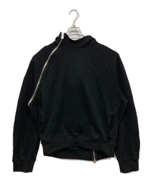 HELIOT EMIL（ヘリオットエミル）HELIOT EMIL (ヘリオットエミル) ジップデザインパーカー ブラック サイズ:Mの古着・服飾アイテム