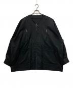UNITED TOKYOユナイテッドトーキョー）の古着「カラーレスフレームジップブルゾン」｜ブラック