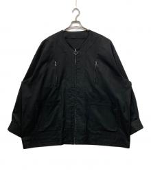 UNITED TOKYO（ユナイテッドトーキョー）の古着「カラーレスフレームジップブルゾン」｜ブラック