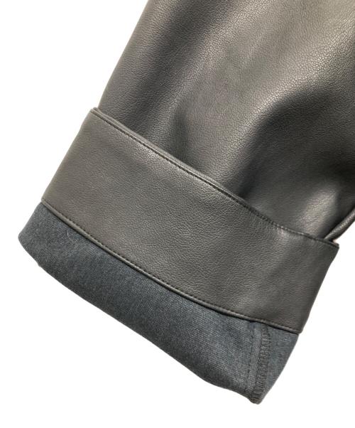 Casper John（キャスパージョン）Casper John (キャスパージョン) エコレザージャケット ブラック サイズ:Lの古着・服飾アイテム