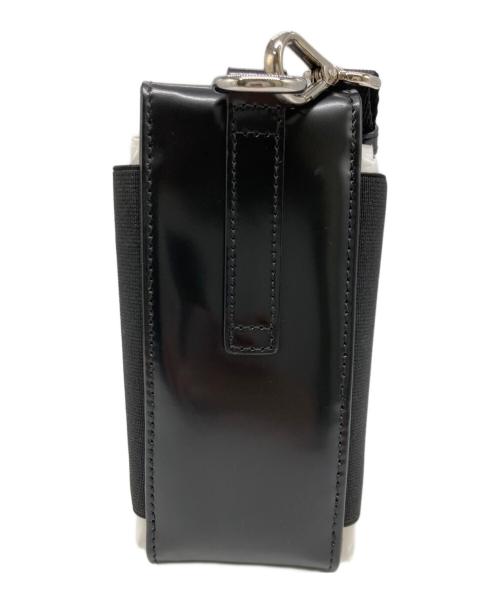 PRADA（プラダ）PRADA (プラダ) ブラッシュドレザー スマートフォンケース ブラックの古着・服飾アイテム