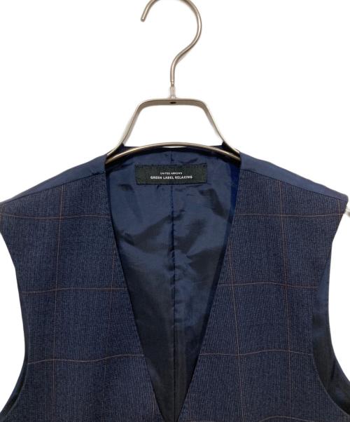 green label relaxing（グリーンレーベルリラクシング）green label relaxing (グリーンレーベルリラクシング) ANONICO ラスティックウインドウペン2B RV 2P- セットアップジャケット ネイビー サイズ:44の古着・服飾アイテム