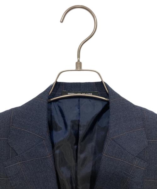 green label relaxing（グリーンレーベルリラクシング）green label relaxing (グリーンレーベルリラクシング) ANONICO ラスティックウインドウペン2B RV 2P- セットアップジャケット ネイビー サイズ:44の古着・服飾アイテム