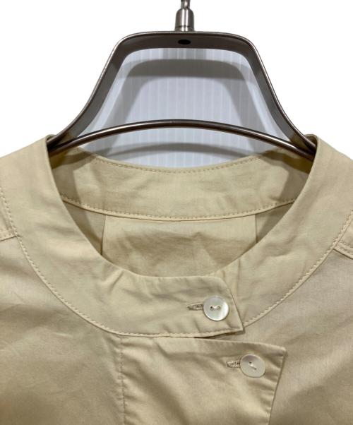 nano・universe（ナノ・ユニバース）nano・universe (ナノ・ユニバース) タブボタンシャツワンピース ベージュ サイズ:36の古着・服飾アイテム
