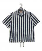BEAMS Lightsビームスライト）の古着「ストライプシャツ」｜ブルー×ホワイト