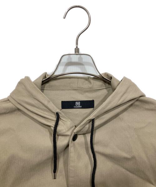 CAMBIO（カンビオ）CAMBIO (カンビオ) obby Jacquard Hooded Long Sleeve Dot Button Shirts ベージュ サイズ:Mの古着・服飾アイテム