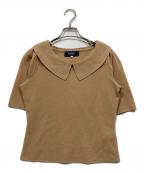 M'S GRACYエムズグレイシー）の古着「半袖ニット」｜ベージュ