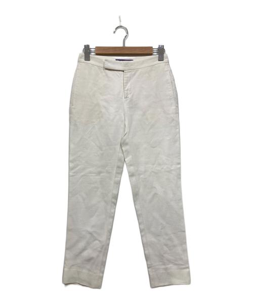 RALPH LAUREN Purple Label（ラルフ ローレン パープル レーベル）RALPH LAUREN PURPLE LABEL (ラルフ ローレン パープル レーベル) リネンパンツ ホワイトの古着・服飾アイテム