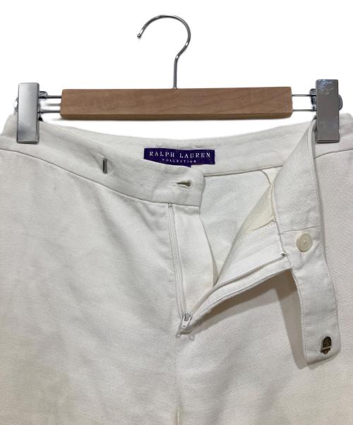 RALPH LAUREN Purple Label（ラルフ ローレン パープル レーベル）RALPH LAUREN PURPLE LABEL (ラルフ ローレン パープル レーベル) リネンパンツ ホワイトの古着・服飾アイテム
