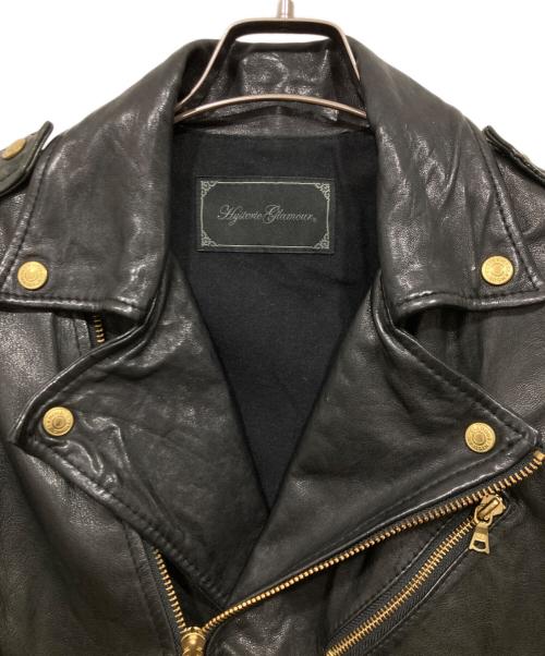 Hysteric Glamour（ヒステリックグラマー）Hysteric Glamour (ヒステリックグラマー) ダブルライダースジャケット ブラック サイズ:FREEの古着・服飾アイテム